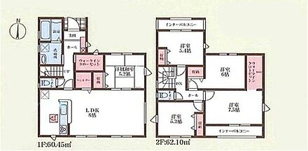 〇憩いの場や来客用など、あったら嬉しい和室♪
〇2面インナーバルコニーは方角が違うので、時間帯によって変わる陽当たりに合わせて干せば効率アップ♪
〇パントリーやWICなど大型収納でお部屋をスッキリ！ 