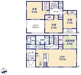◇リビング隣には日当たり良好の和室付きです♪間仕切りを開ければリビングと繋がり開放感が出ます♪
◇主寝室にWIC、リビングにも収納付き♪
◇ひろびろ南側のインナーバルコニー♪お洗濯物もたくさん干せます♪ 
