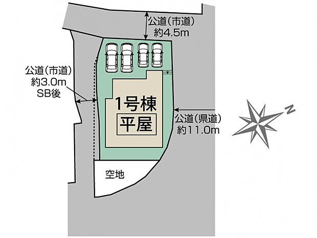 うるま市与那城屋慶名1棟 区画図