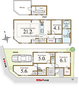 ※建物面積に車庫部分12.99m2含む 