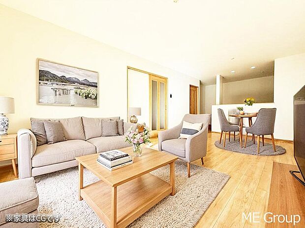 ■くつろぎと笑顔が集まる、心温まるリビング