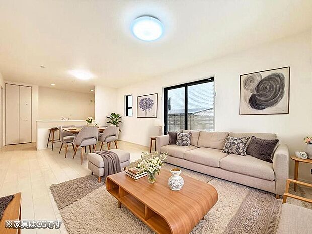 ■心落ち着く場所、ゆったり過ごせるリビング