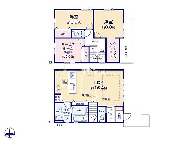 【2LDK+S】2号棟
