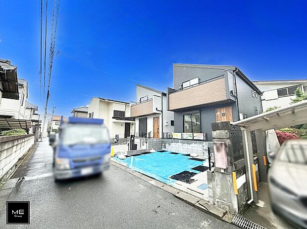 【前面道路含む現地写真】■新しい住まい、街の新しい風景