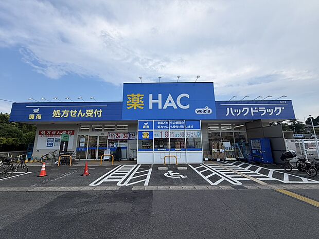 ハックドラッグ長沢店（約600m・徒歩8分）