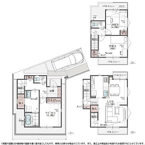 18号棟  ※敷地延長部分9.24m2含  ※有効宅地56.56m2（17.10坪） 