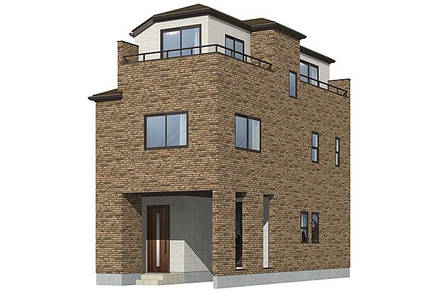 【完成予想図(外観)】5号棟| ※実際の色・仕様と異なる場合があります。