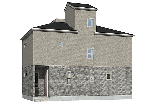【完成予想図(外観)】2号棟   ※実際の色・仕様と異なる場合があります。