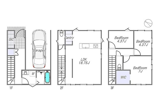 【参考プラン】建物プラン例(PlanA)建物価格2980万円、建物面積94.60m2土地建物参考総額16480万円※別途費用がかかります