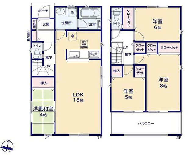 2号棟
価格: 2890万円間取り: 4LDK土地面積: 196.91m2建物面積: 95.58m2