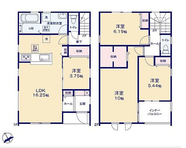 1号棟
価格: 2780万円間取り: 4LDK土地面積: 186.89m2建物面積: 105.59m2