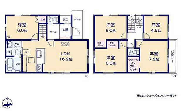(1号棟)、価格3699万円、5LDK、土地面積125.21m2、建物面積105.16m2