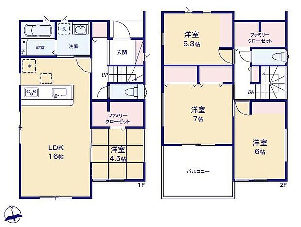 (１号棟)、価格2899万円、5LDK、土地面積190.4m2、建物面積98.82m2