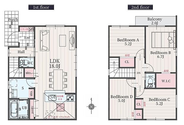 (2号棟)、価格3585万円、4LDK、土地面積103.6m2、建物面積95.22m2