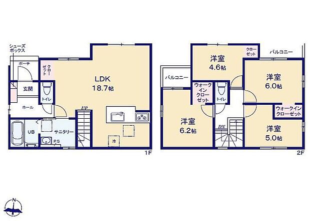 (１号棟)、価格4299万円、4LDK、土地面積101.78m2、建物面積95.63m2