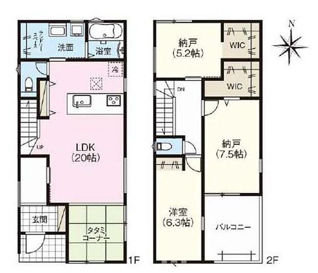 (1号棟)、価格3790万円、1LDK+2S、土地面積113.13m2、建物面積99.84m2