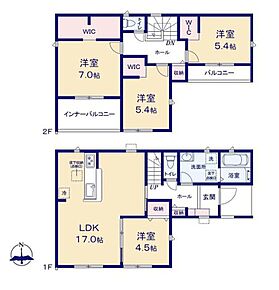 南向きで対面式キッチン仕様の約１７帖リビング♪
２階３部屋あり、お子様ひとりひとりにお部屋を与えられます♪
LDKと洋室を一体できる人気の間取り♪
日当たり良好良好な南側バルコニー♪ 