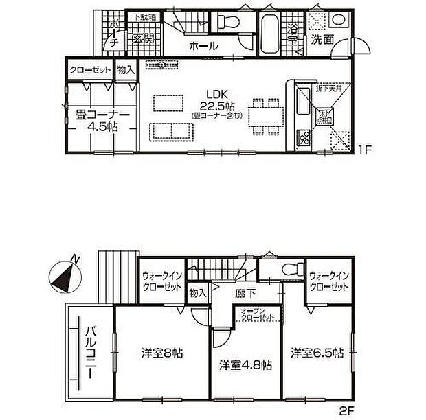 【3LDK】対面式キッチン仕様で畳コーナー付きの約22.5帖リビング♪
主寝室約8.0帖の広々プライベート空間♪
WICがあり、各所・各居室にも収納スペース充実♪
陽当り良好な南東側バルコニー♪