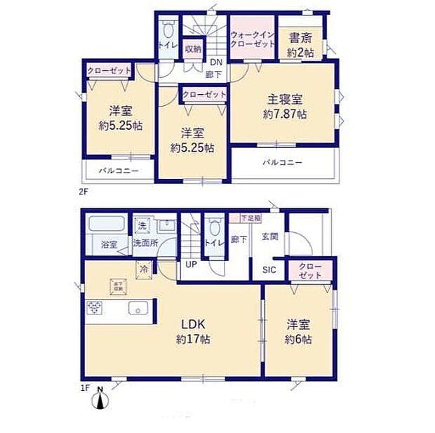 【4LDK+S】●趣味や仕事に没頭できる書斎完備!!
●隣り合う洋室を開放すれば、ひときわ広々空間になるリビングダイニング♪
●SIC完備で玄関スッキリ♪