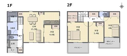 ●隣り合う洋室を開放すれば、ひときわ広々とした空間になるリビングダイニング♪●全居室南向きなので陽当り良好♪●バルコニー2カ所完備で洗濯物もたっぷり干せます♪ 