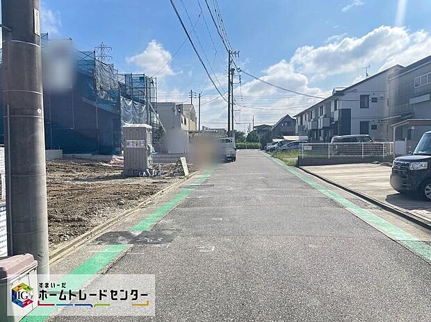 【前面道路含む現地写真】資料送付・ご見学即対応!お客様にあった資金計画書の作成や近隣の完成物件のご紹介も可能です。現地をご覧いただきながら、住まいの夢をお聞かせください♪