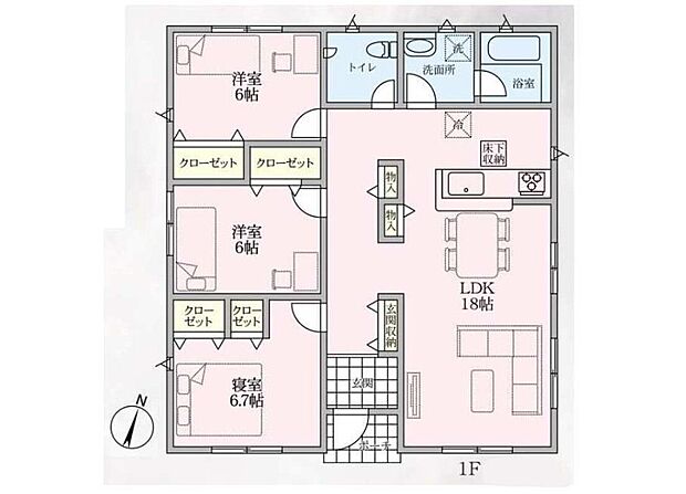 (2号棟)、価格2480万円、3LDK、土地面積303.71m2、建物面積87.48m2 