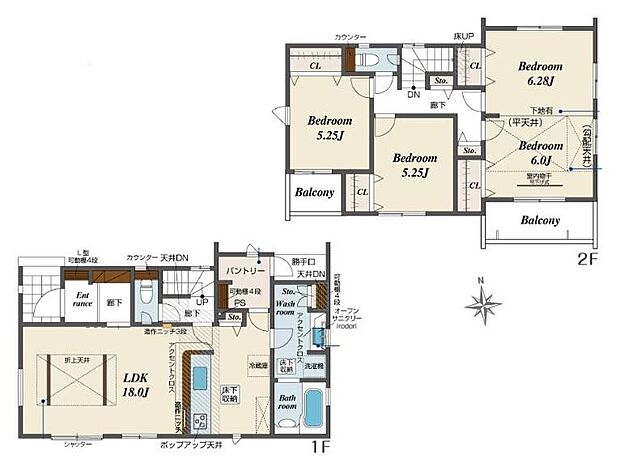 (1号棟)、価格3190万円、3LDK、土地面積183.67m2、建物面積105.38m2