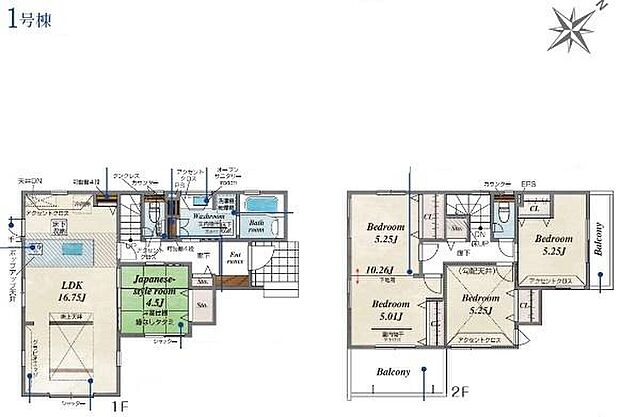 (1号棟)、価格3390万円、4LDK、土地面積138.59m2、建物面積103.91m2