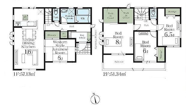 (1号棟)、価格2890万円、4LDK、土地面積294.43m2、建物面積108.47m2