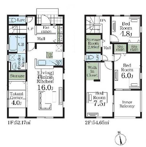 (1号棟)、価格2790万円、3LDK+S、土地面積191.2m2、建物面積106.82m2