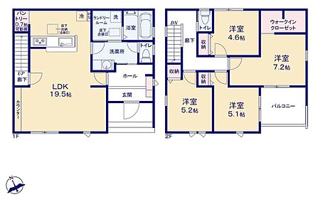 広々としたLDKに、自分好みのインテリアでレイアウト。
季節ごとに模様替えなども、楽しみの一つとなりそうです♪ 