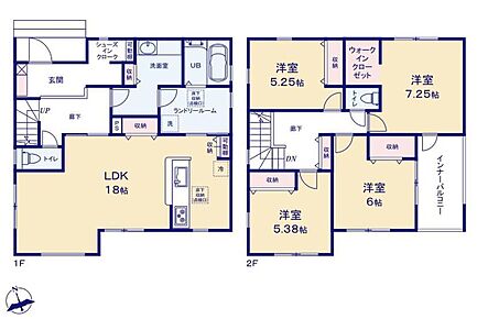 １８帖のLDKは家具配置がしやすいです♪
寛ぎの時間を紡ぎだす７．５帖の主寝室！
大型ベットを置いても余裕です。
ウォークインクローゼット完備☆ 