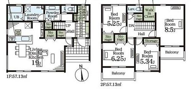 【4LDK】玄関横のシューズクロークには、お部屋には持って入りたくないアウトドア用品の収納も可能です♪
季節物の入れ替えに便利なWIC完備♪
リビング収納j完備で急な来客時にも便利♪