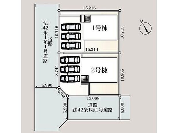 【全体区画図】JR高崎線「神保原」駅まで徒歩31分（車で5分♪約2.2km）