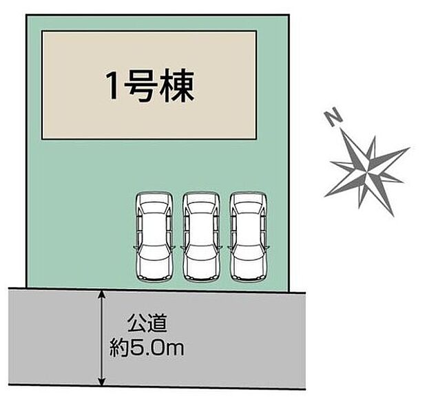 【全体区画図】広々並列3台駐車可能☆建物の南側にお庭とカースペースが広がり陽当たり・風通し良好◎
50坪以上のゆとりある敷地だからこそ叶う、ライフスタイルに合わせた贅沢な空間使いが魅力です◎