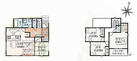 広々16帖のLDK！買いだめもできちゃうパントリー付き♪
来客にもお子様の遊び部屋としても利用できる和室付き♪
主寝室にはウォークインクローゼット完備☆お部屋がスッキリ片付きます♪ 