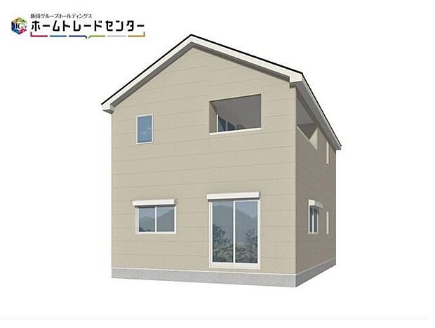 【【完成予想図(外観)】（1号棟）】「まずは現地を見てみたい！」という方も大歓迎♪実際の敷地の広さや周辺の静かさなど、図面だけでは分からない魅力をご体感いただけます。お気軽にご連絡ください！