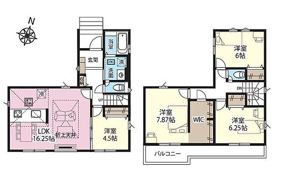 【4LDK】3面採光&折上天井採用の16帖超のLDK☆続き間には4.5帖の洋室♪
主寝室にはかさばる荷物や、お洋服などをたっぷり収納できるWIC完備◎
2部屋続きの広々バルコニーをご用意♪お洗濯も快適です☆