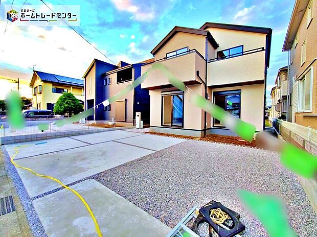 【現地外観写真】２号棟　耐震に優れた工法を採用、一生住む家だから構造にも環境にもこだわりを。この街で・この家で暮らしたいと思わせる理由を是非現地でお確かめ下さい！