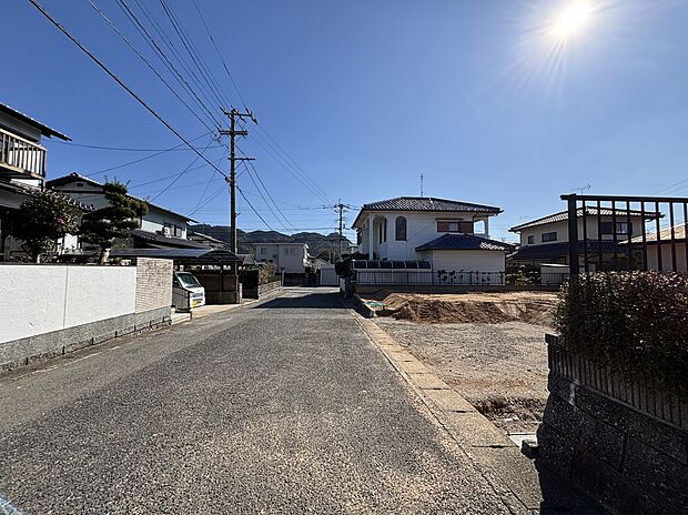 現地土地写真 2026年2月 前面道路は6.1m