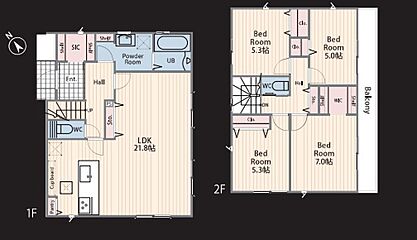 デザイナーズ新築分譲住宅全7棟　早くもラスト3棟　全棟4LDK　豊富な収納　青葉区新石川 その他