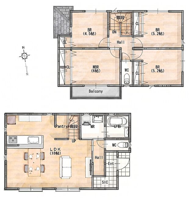 【建物参考プラン】
建物価格2580万円、建物面積95m2、間取り4LDK
最高グレードの設備仕様が標準装備の新築住宅で快適で便利な生活をお送り頂ける一品です。