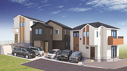 外観施工例　現地と合わせてモデルハウスも是非ご覧ください♪