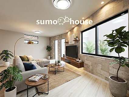 21帖超の大型リビング