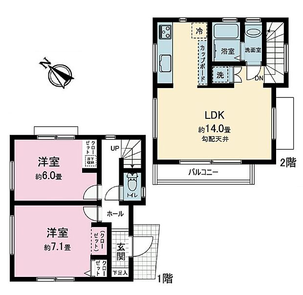 【2LDK】価格にハウスコーティング代55万円(税込)含む。