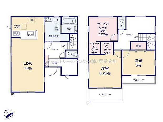 (1号棟)、価格3680万円、2LDK+S、土地面積105.83m2、建物面積100.44m2
