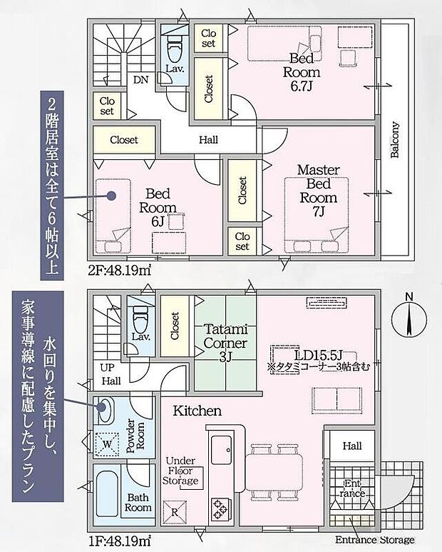 (2号棟)、価格3180万円、3LDK、土地面積117.56m2、建物面積96.38m2