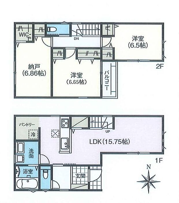 価格2580万円、2LDK+S、土地面積79.33m2、建物面積87.3m2