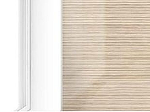 【浴室壁パネル】浴室の壁パネルは、シャワーで流すだけで、湯アカをサッと落とし、お手入れが簡単です。（同仕様）