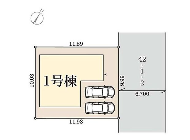 【全体区画図】並列駐車２台可能♪